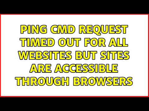 PING cmd request timed out for all websites but sites are accessible through browsers