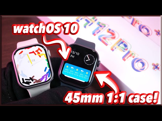 Latest H12 Pro Plus [AMOLED] Smartwatch - First Look on the 45mm Case, Display and watchOS 10 Ui 🔥! class=
