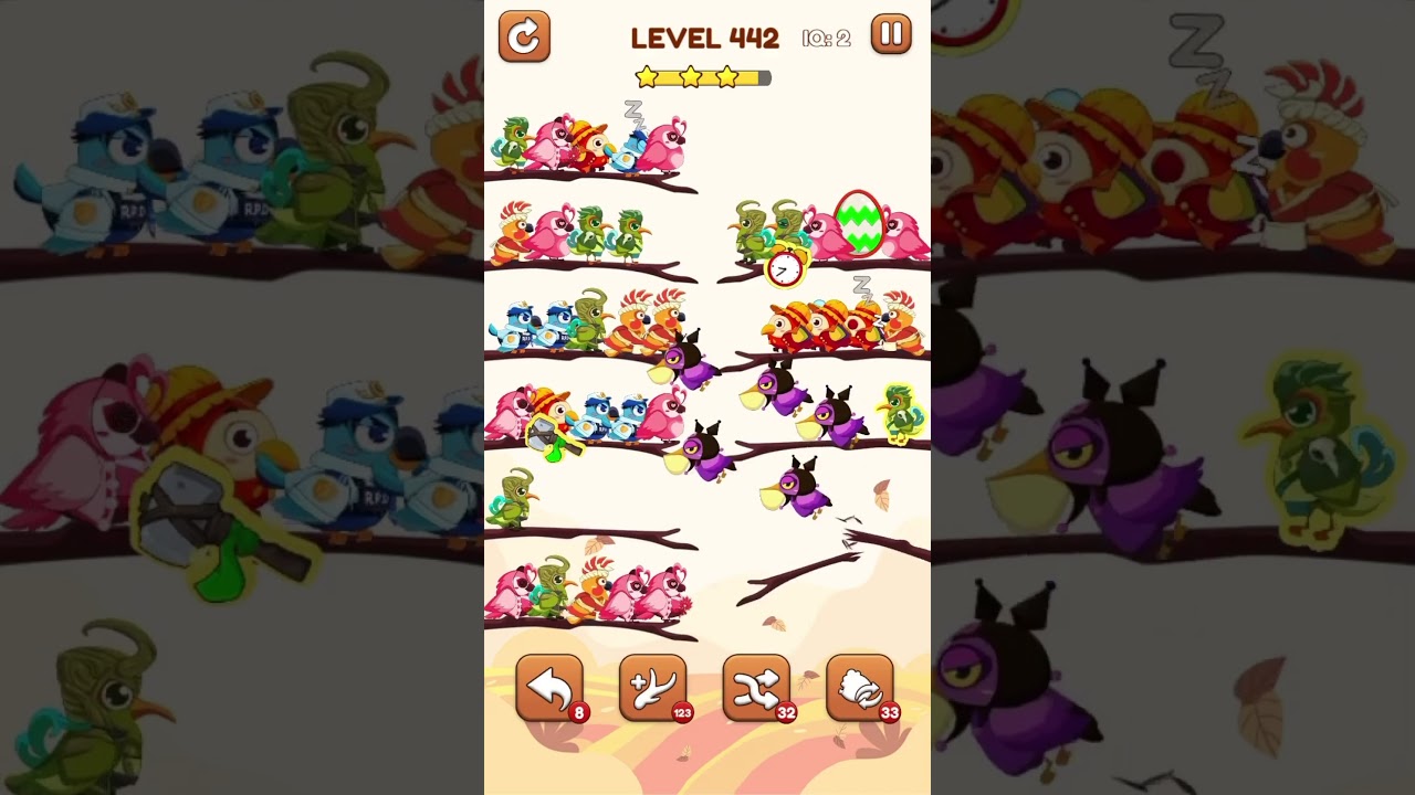 Bird Sort 2 Level 442 Solution | 