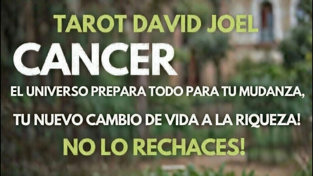 CANCER, TE VAS A MUDAR PRONTO, DIOS YA DISPUSO, TU NUEVA VIDA COMIENZA A PARTIR DE QUE ABRAS ESTO