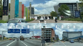 Driving from Midrand, Waterfall City to Melrose Arch, Johannesburg | South Africa | Aerial View |4K|