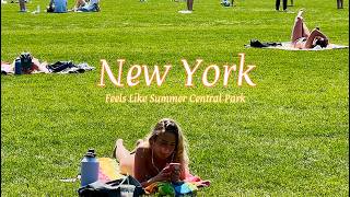 [4K] NYC Feels Like Summer 82’F☀️ Walk in Central Park😎 | The Day After Met Gala👙