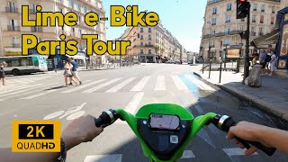 Paris Lime e-Bike Tour - Paris Summer 2022 - 2K UHD SILENT Walking Tour