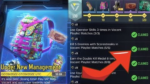 Call Of Duty Mobile Kill 5 Enemies with Scorestreaks in Vacant Playlist Matches Task Complete