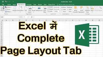 Learn Complete Page Layout Tab in Microsoft Excel.