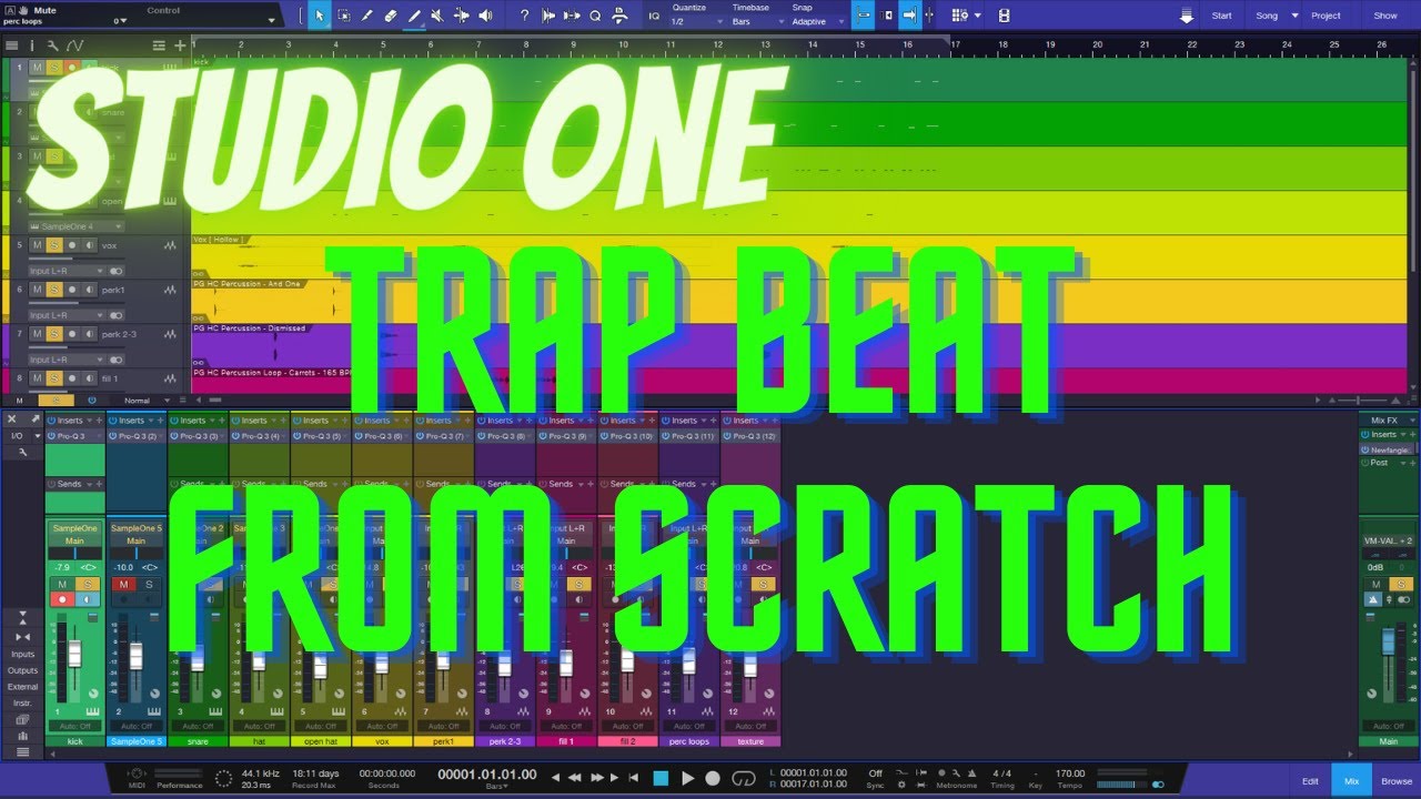 Studio One Making a Beat while Explaining