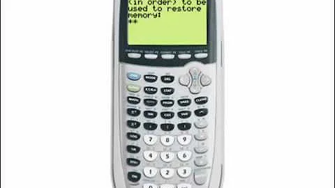 How to fake a Memory Clear in  your TI Calculator
