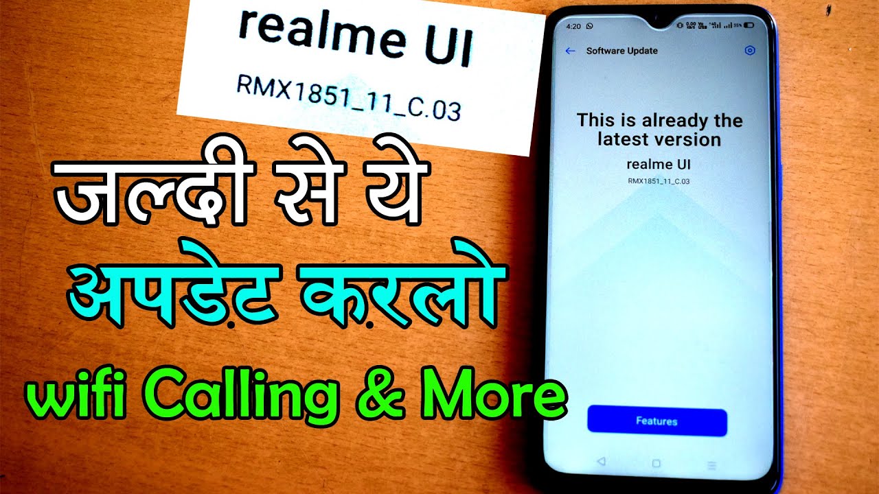 Realme 3 Pro Letest update V. C.03 ! Enable WIFI Calling ! More Feature !!