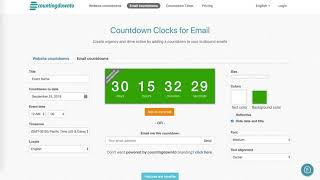 Add a Countdown Clock to your Constant Contact Email