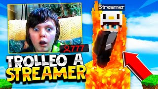 STREAMER PIENSA estar SOLO 🤐 y le TROLLEO | TROLLEOS en MINECRAFT #313