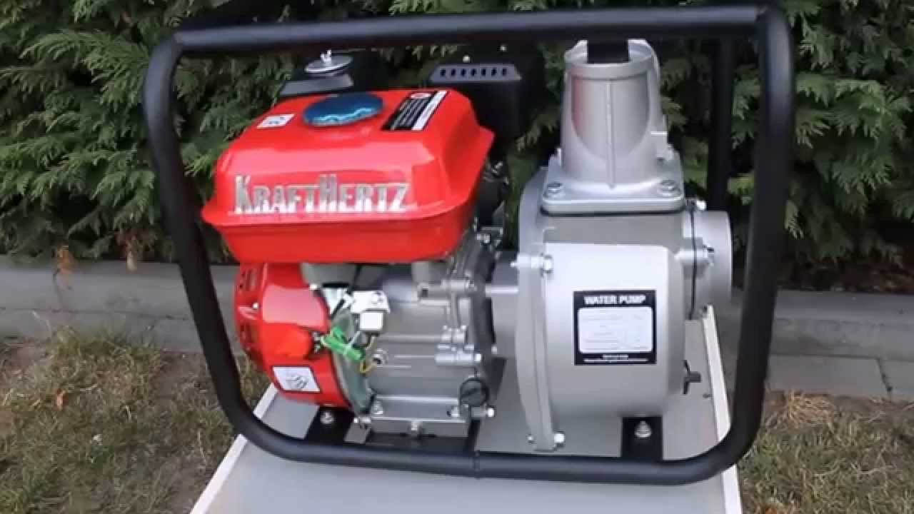 Wasserpumpe von KraftHertz 3 Zoll Benzin Motor Schmutzwasser Pumpe 