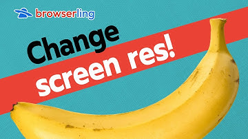 Change screen resolution