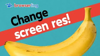 Change screen resolution