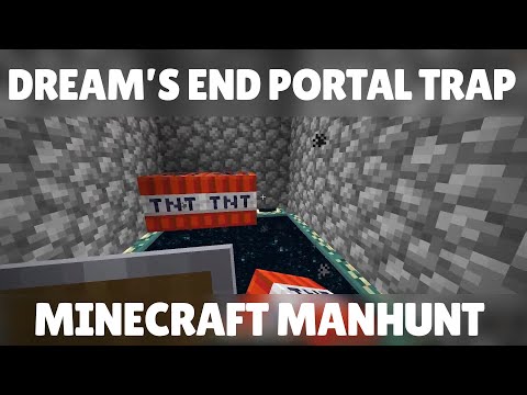 Dream's TNT End Portal Trap - Minecraft Manhunt 1v3