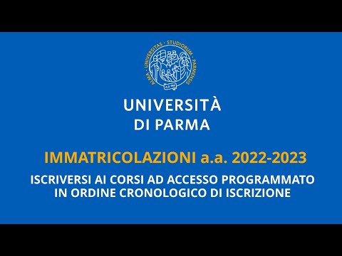 Come immatricolarsi a un corso in ordine cronologico - a.a. 2022/2023