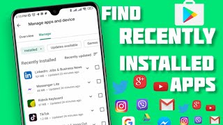 How To Find and Delete Recently Installed Apps History Play Store | Check Previously Installed Apps screenshot 5