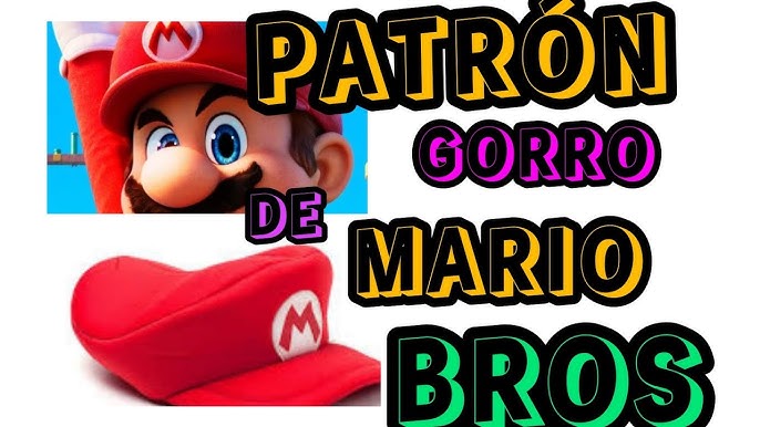Gorro de Mario, Luigi, Wario y Waluigi en espuma con letras en gomaeva