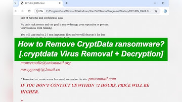 How to Remove CryptData ransomware? [.CryptData Files Decryption Help]