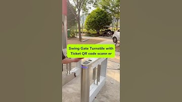 STXtek Swing Gate Turnstile with Ticket QR code, Optical Swing Turnstile, Pedestrian Swing Turnstile