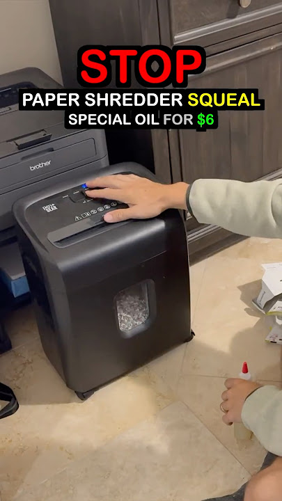 How To: Fix Paper Shredder Squealing after Shredding #lubricant