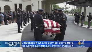 Memorial Service For Coral Springs Police Officer Who Died From COVID