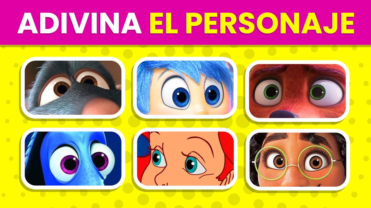Adivina el PERSONAJE de DISNEY por la Mirada 👀| ¿Cuánto sabes de Disney ...
