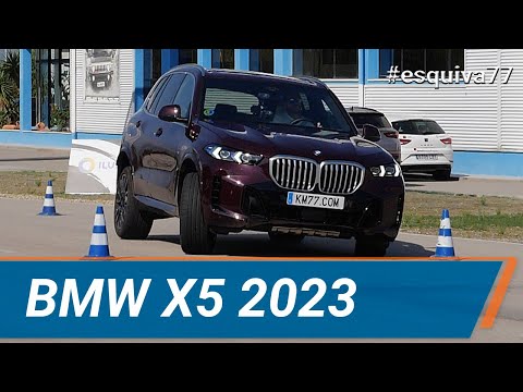BMW X5 2023 - Maniobra de esquiva (moose test) y eslalon | km77.com