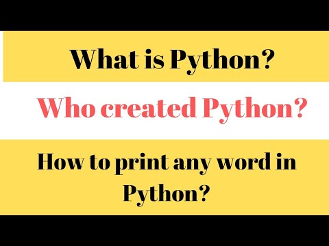 what is Python? Python programming. who created python? - YouTube