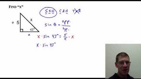 Algebra 2: 10.1 Right Triangle Trigonometry - Finding Sides