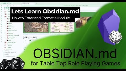 Obsidian - Entering an Adventure or Module