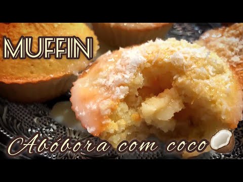 Vídeo: Muffin De Abóbora Com Coco
