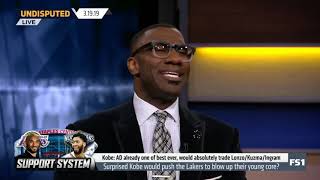 Shannon on Kobe: Anthony Davis already one of best ever, would absolutely trade Lonzo/Kuzma/Ingram