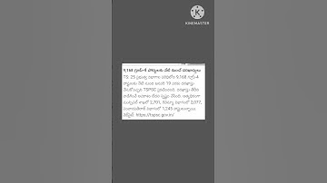 9168 group4 posts released  in TS 2023 #tspsc #group4 #notification  #intelugu #telugunews #news