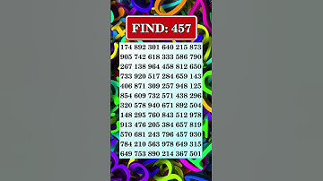 🔥 Only Geniuses Can Find the Number 457 Fast! 🇺🇸 | Brain Teaser Quiz #shorts
