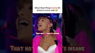 When Nicki Minaj tried to hit Ariana’s iconic note #arianagrande #nickiminaj #shorts Wealth