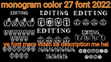 Glass font editing monogram color font RAR file  for Pixellab PS touch