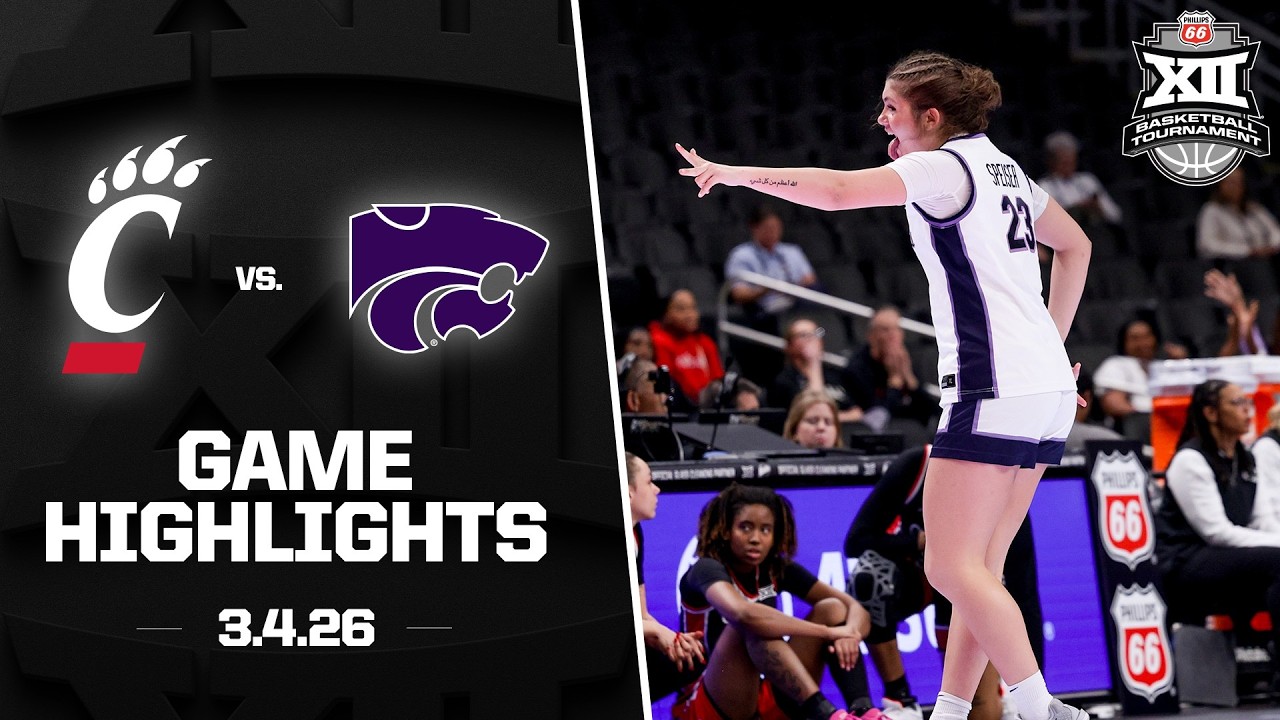 Cincinnati vs. Kansas State Highlights | 2026 Phillips 66 Big 12 Women’s Basketball Tournament