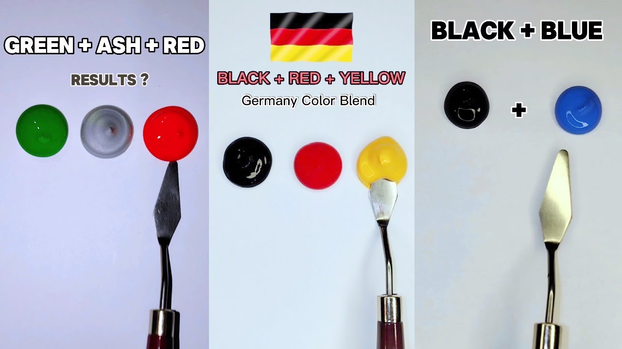 Guess the final color 🎨 | Color mixing video  | Red Color | Paint mixing video 