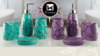 Kookee Ceramic Bathroom Set: Elegant \& Functional Design