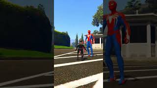 Spiderman fight with venom to save their child #gta5 #gta #shorts #shortsfeed #spiderman