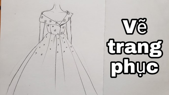 Cách Vẽ Áo Đầm Dạ Hội đơn giản bằng bút chì #4 | How To Draw a ...