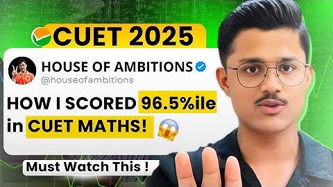 CUET 2025 MATHEMATICS TOPPER