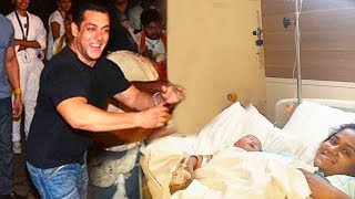 Salman Khan CRAZZY Celebrations On BIRTH Of Bhanji Aayat Seeing Her At Hospital 4 FIRST Time