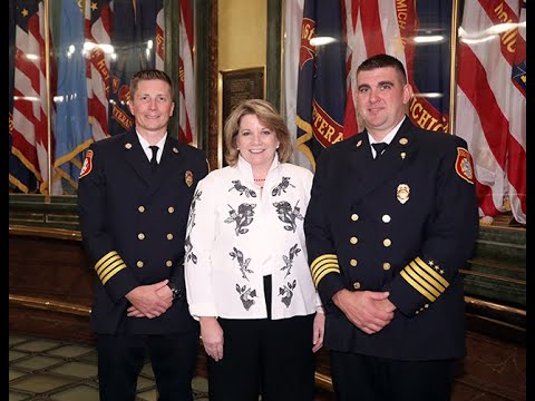firefighter exam Democratic Leader Christine Greig Thanks First Responders on 9/11
