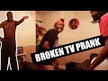 BROKEN TV PRANK ON MY AFRICAN DAD!!! TOO HILARIOUS! MUST WATCH