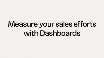 Learn how to measure your sales efforts — Tips 5: How to manage your Dashboards