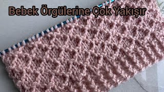 Ajurlu Görünümlü Kolay Örgü Modeli Yapımı Şık Ve Yumuşak Doku