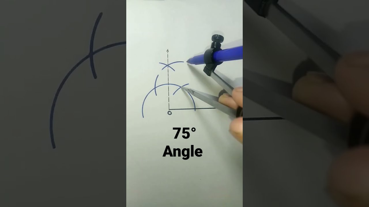 75 degree angle using compass  75 Angle