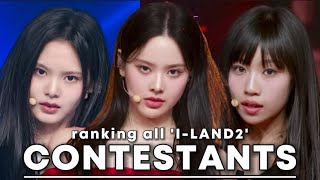 ranking all 'I-LAND2' contestants/participants (after episode 1)