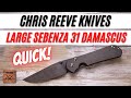 Chris Reeve Knives Large Sebenza 31 Boomerang Damascus Pocketknife. Fablades Quick Review